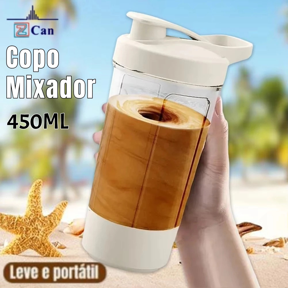 Shaker Portátil 450ml - Copo Mixador para Whey Protein, Vitaminas e ...