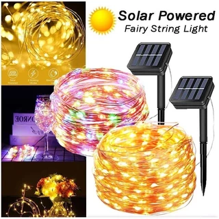 Pisca Fio de Fada Solar 22M 200 LED Luzes Solares De Corda Á Prova D’água Cobre para Natal e Ano Novo em Oferta na Shopee