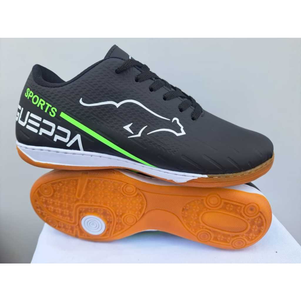 CHUTEIRA GUERBA FUTSAL ,PRETA/VERDE,COSTURADA,QUADRA,SALÃO,ESPORTE ...