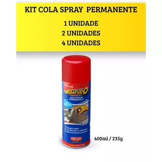 KIT Cola Spray Permanente 1, 2 OU 4 UNIDADES Uso Geral Vedatudo 400 Ml 235g Dryko A MELHOR