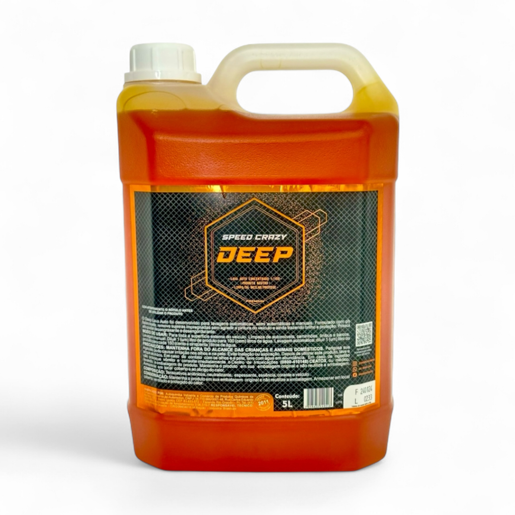 Shampoo Automotivo Concentrado Deep 5L Lavagem Total Desengraxante
