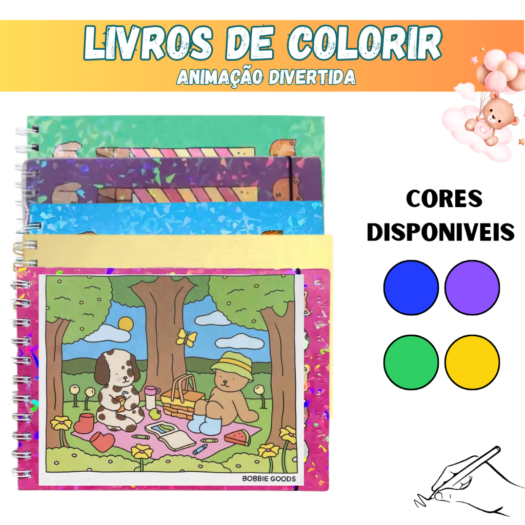 Livro de Colorir Bob God Infantil Kit 4 Cadernos Para Seu Filho(a ...