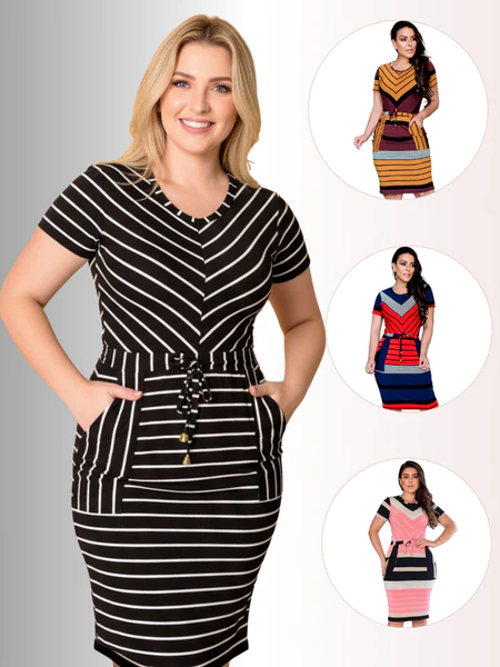 Vestido Midi Feminino Confort Moda Evangélica