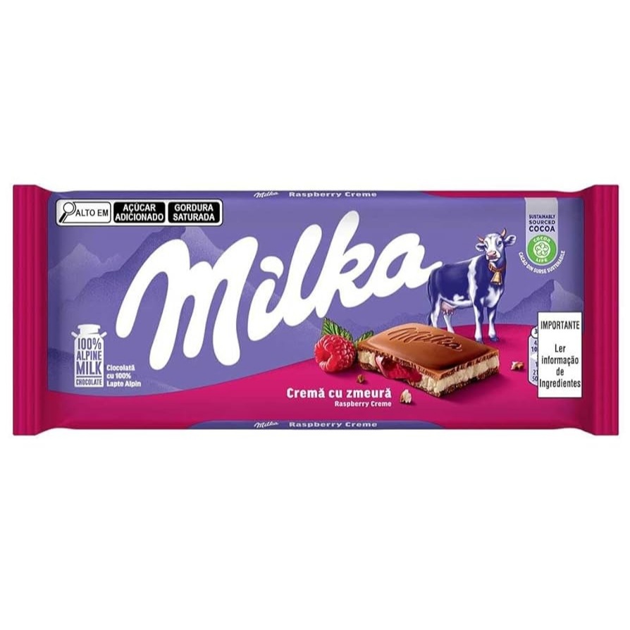 Milka Chocolate Raspberry Creme 100g | Shopee Brasil