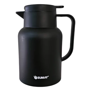 Garrafa Térmica Sumay 1l Preta Com Ampola Vidro Veneza em Oferta na Shopee