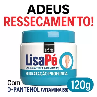 Creme Hidratante Lisa Pé D-pantenol 120g Biosoft Combate o ressecamento