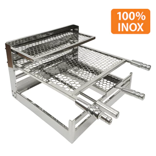 Suporte Bancada Suspenso Para Churrasqueira Gourmet – Kit Completo Tela Moeda Inox Resistente