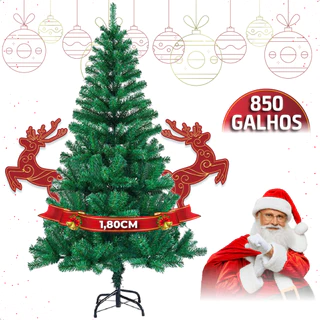 Árvore De Natal Pinheiro Canadense Luxo Base de Ferro 1,50m 1,80m 2,10m 2,40m Galhos Super Cheios Com Hastes Flexíveis