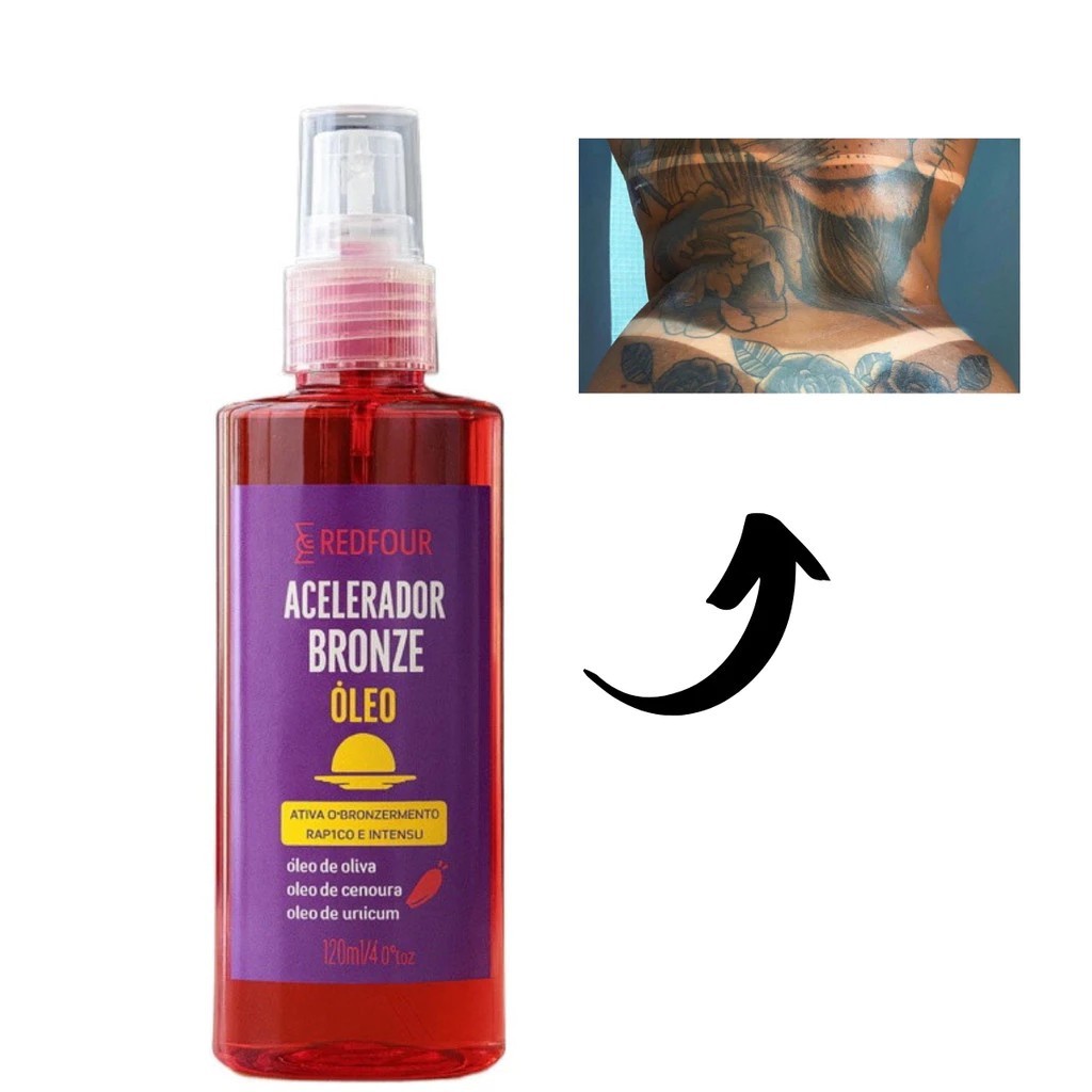 Bronzeador Acelerador Spray RedFour Cenoura e Amendoas 120ml | Shopee ...