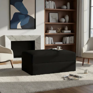 Puff 2 Lugares Decorativo Reforçado Para Recepção Sala Quarto Linho Cores Para Escritório