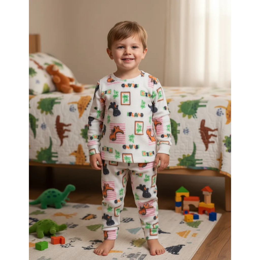Pijama Infantil Inverno Fleece Quentinho Menino Menina Tamanhos 2 a 10 Anos em Oferta na Shopee