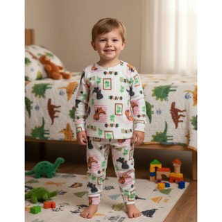 Pijama Infantil Inverno Fleece Quentinho Menino Menina Tamanhos 2 a 10 Anos em Oferta na Shopee