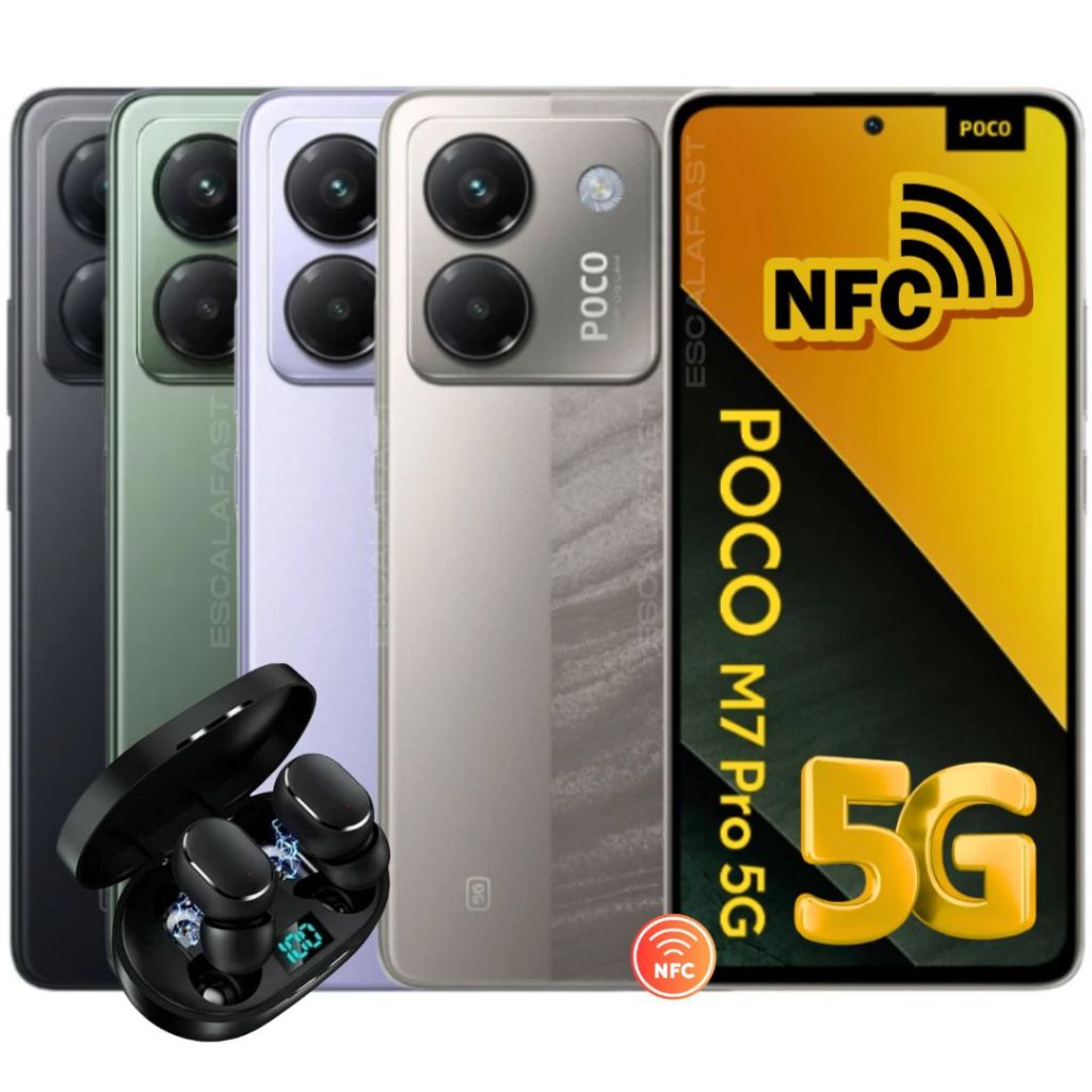 Celular Poco M7 Pro 5G Com NFC 512GB ou 256GB Novo Original Versão Global