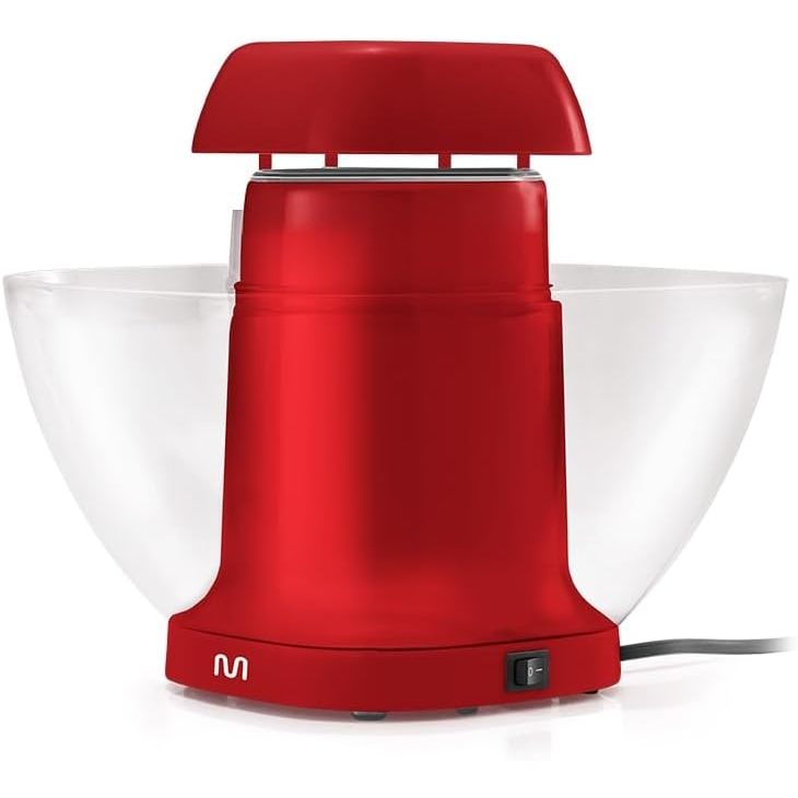 Pipoqueira Elétrica de Tigela Sem Óleo 1200w Vermelho Multi - GO053
