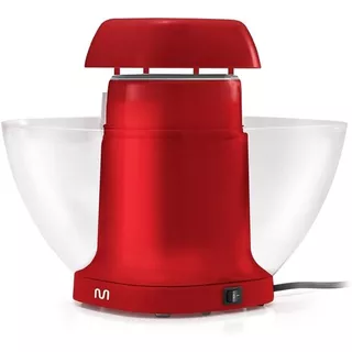 Pipoqueira Elétrica de Tigela Sem Óleo 1200w Vermelho Multi - GO053