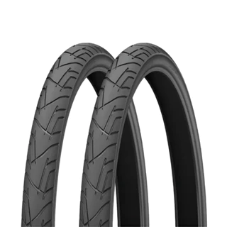 KIT PAR DE PNEU PRAIEIRO 26X1.95 + CAMARA 26 IMP SLICK Preto 50-559 ARO 26 Mountain Bike MTB