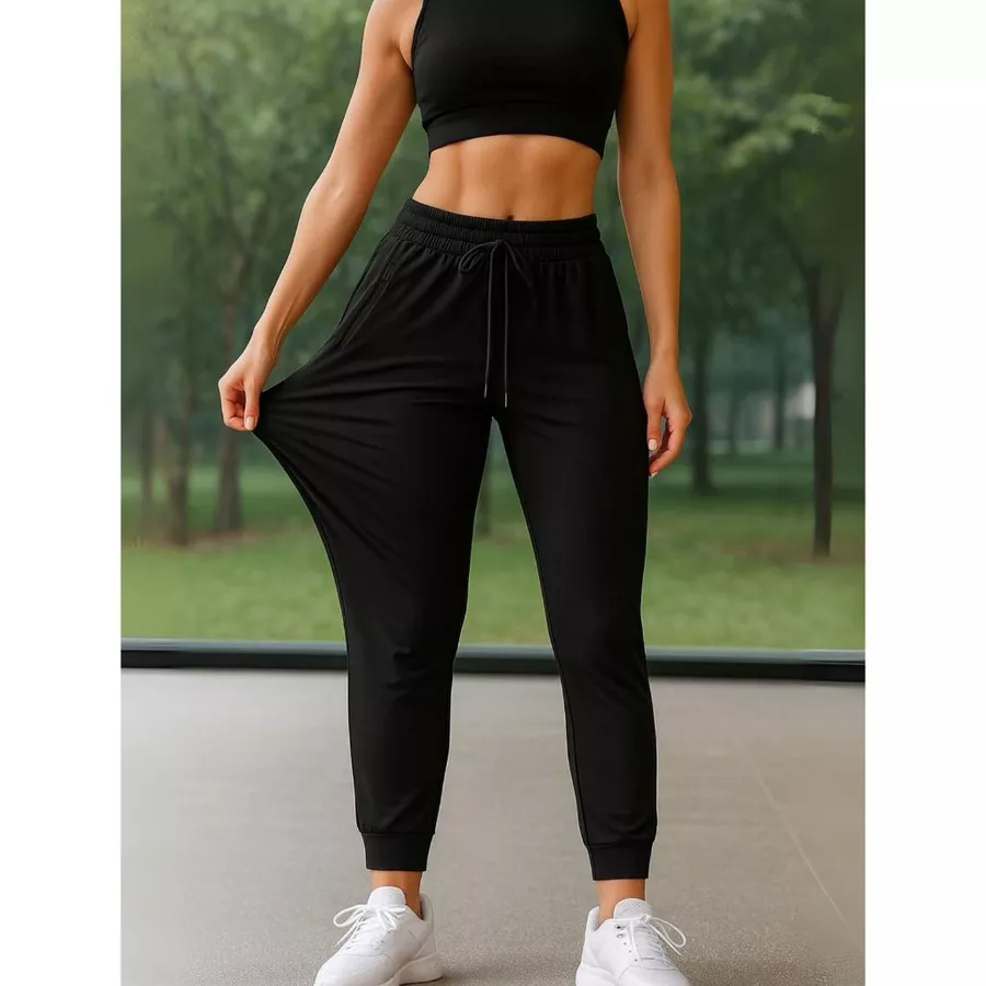 Calça Feminina Com Elastano Esportiva Fitness Slim Fit