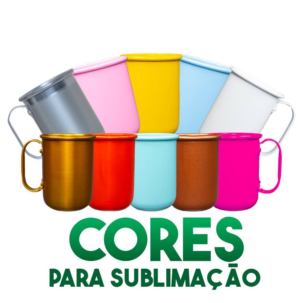 50 Und Caneca Alumínio Lisa 390ml Transfer Laser Dtf Silk | Shopee Brasil