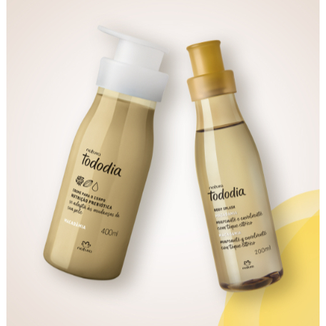 Natura Kit Tododia Creme HIDRATANTE 400ml + BODY SPLASH 200ml