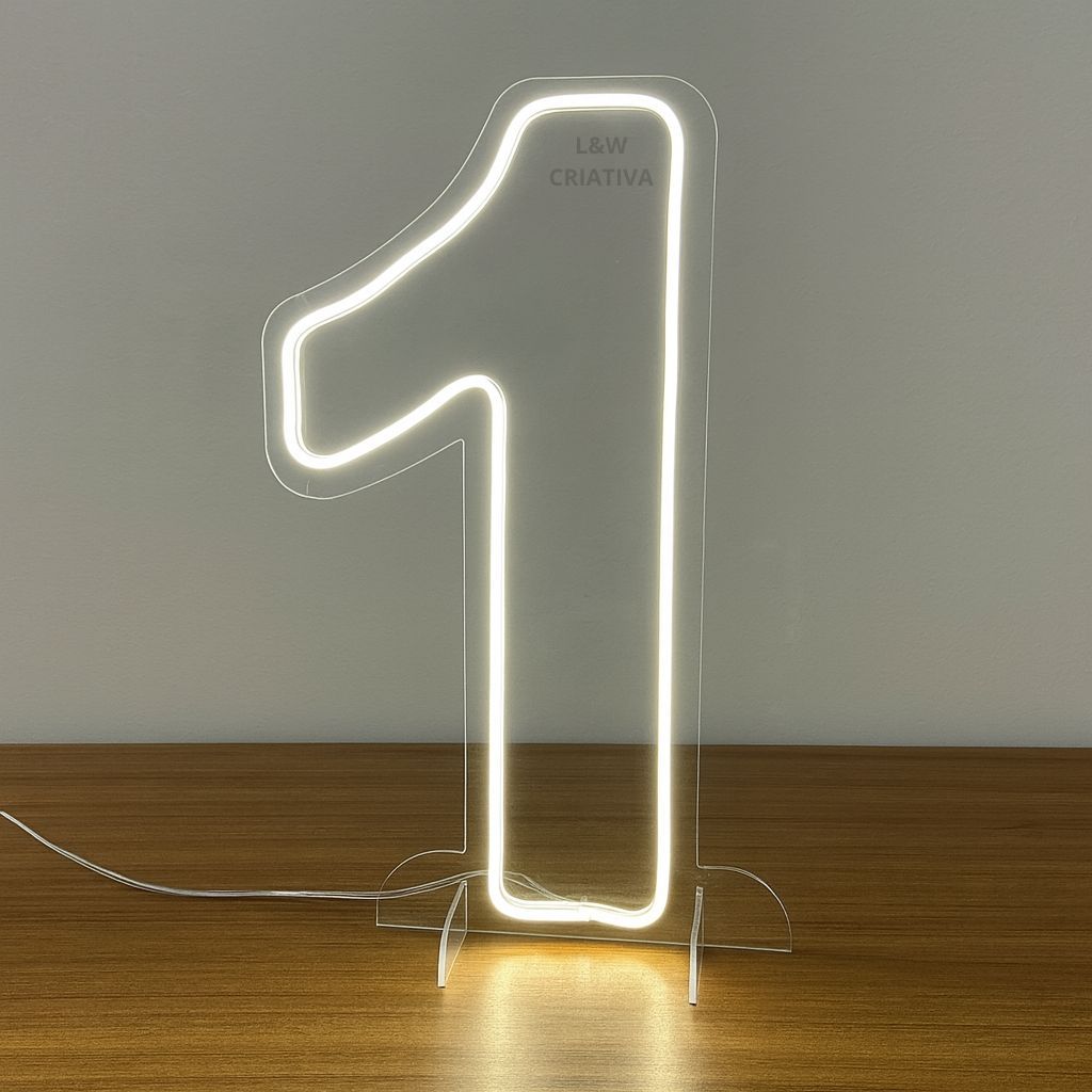 Números de LED 0 a 9 em Acrílico, Decoração para Festas, Painel Led ...