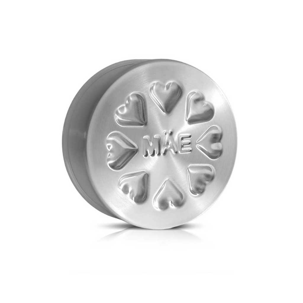 Forma Bolo Redonda Decorada Coração Mãe 17x5cm Alumínio Rold