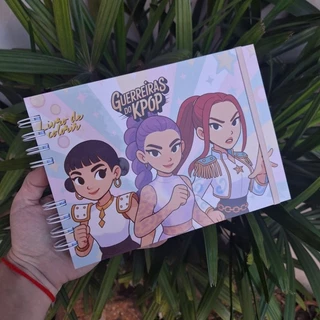 Livro de Colorir Guerreiras do K-pop Hunters Demon Caderno de Desenho para Pintar Capa Dura em Oferta na Shopee