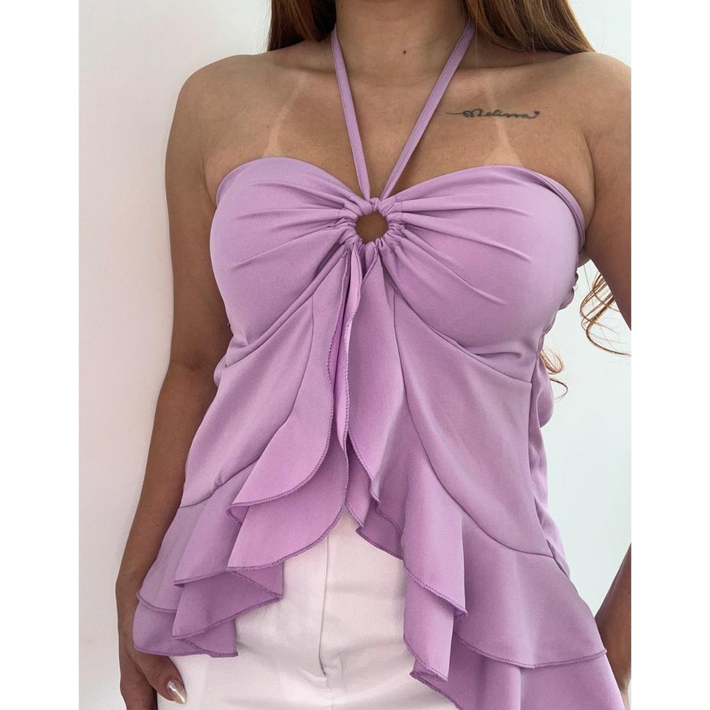 Blusinha Cropped Bata Borboleta Feminina