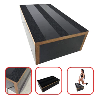 Caixote Step MDF 50x28x14 Antiaderente Exercícios Funcionais Academia Treino Fitness
