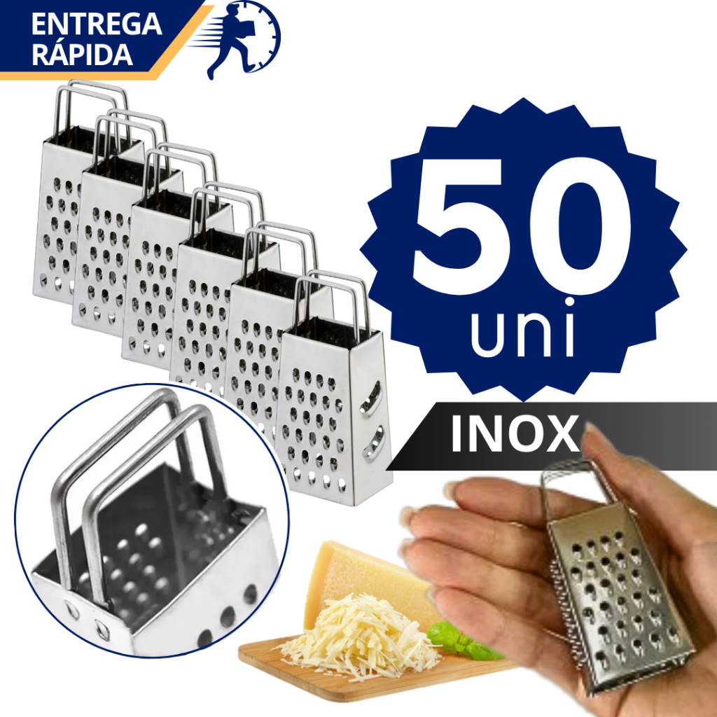 Kit Econômico 50 Mini Ralador Inox Top Qualidade Profissional ...