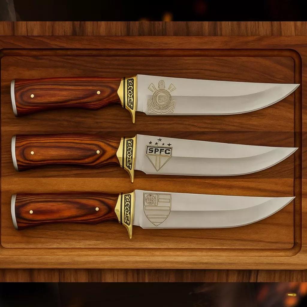 Faca Para Churrasco Profissional Luxo Personalizado Seu time - Imagem 3
