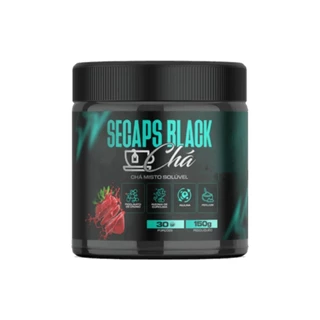 Secaps Black Chá Suplemento Loja Oficial - Efeito Pré treino Sabor Morango