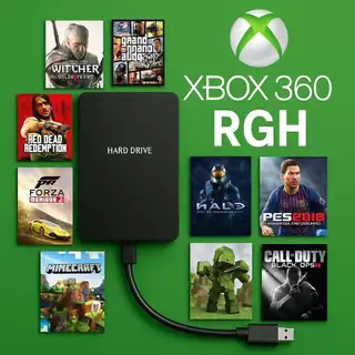 Hd 1 terá Xploit 300 jogos + Case Externa + 9000 Jogos retrô Para Xbox 360 Bloqueado ou desbloqueado