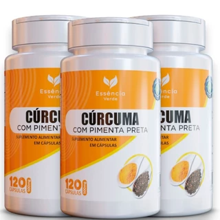 Cúrcuma com Pimenta Preta 120 Cápsulas 500mg (Cúrcuma Longa) Suplemento 100% Puro.