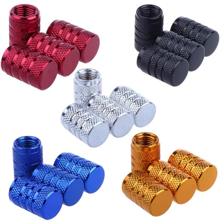 Kit 4 Tampinhas Tampas De Válvula Pneu De Carro De Metal Aluminio Bico Biquinho Moto bicicleta