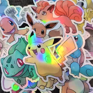 adesivos pokemons holográficos kit adesivos pokemons a prova d'agua