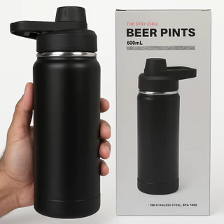 Garrafa Térmica Beer Pint 600ml – Mantém Bebida Gelada ou Quente por Horas