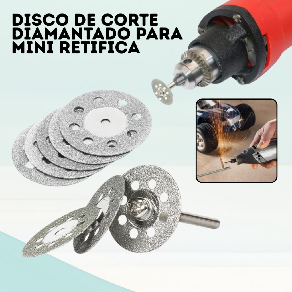 Kit 5 ou 10 Discos de Corte Diamantado Para Mini Retifica Micro Serra ...