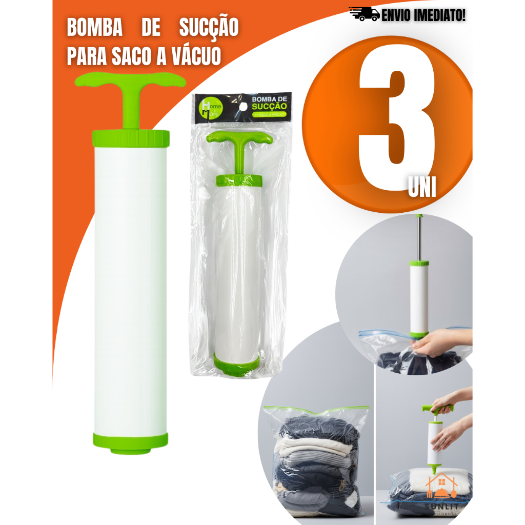 Bomba de Sucção para Saco a Vácuo – Compacta, Prática e Essencial para ...