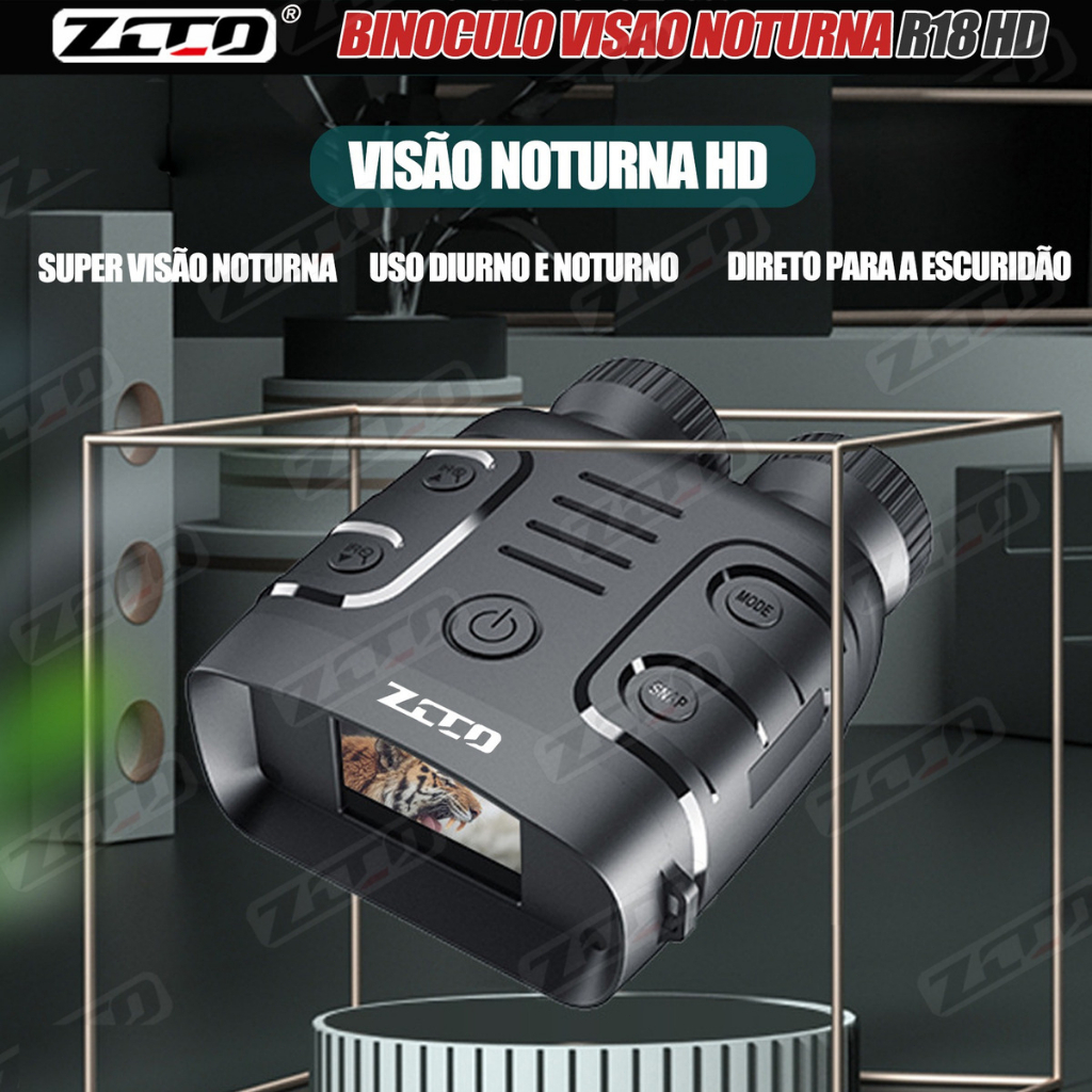 Zcco Binóculos Visão Câmera Noturna Infravermelhos Hd Foco bateria