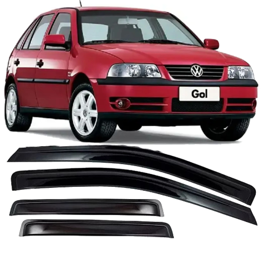 Calha Chuva Defletor Gol Bola G2 G3 G4 1998 à 2014 4 Portas | Acrílico ...