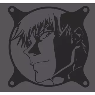 Kit 2 Grades Grelhas para Cooler Fan Grill 120mm Anime Bleach Ichigo PC Gamer Setup