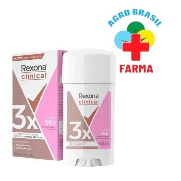 KIT 2 DESODORANTE REXONA CLINICAL CREME CLASSIC (ROSA) | Shopee Brasil