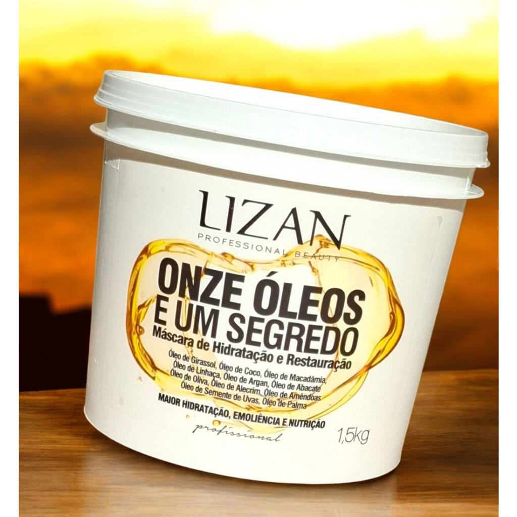 Kit Máscara Capilar Onze Óleos e Um Segredo Lizan Afrostyle