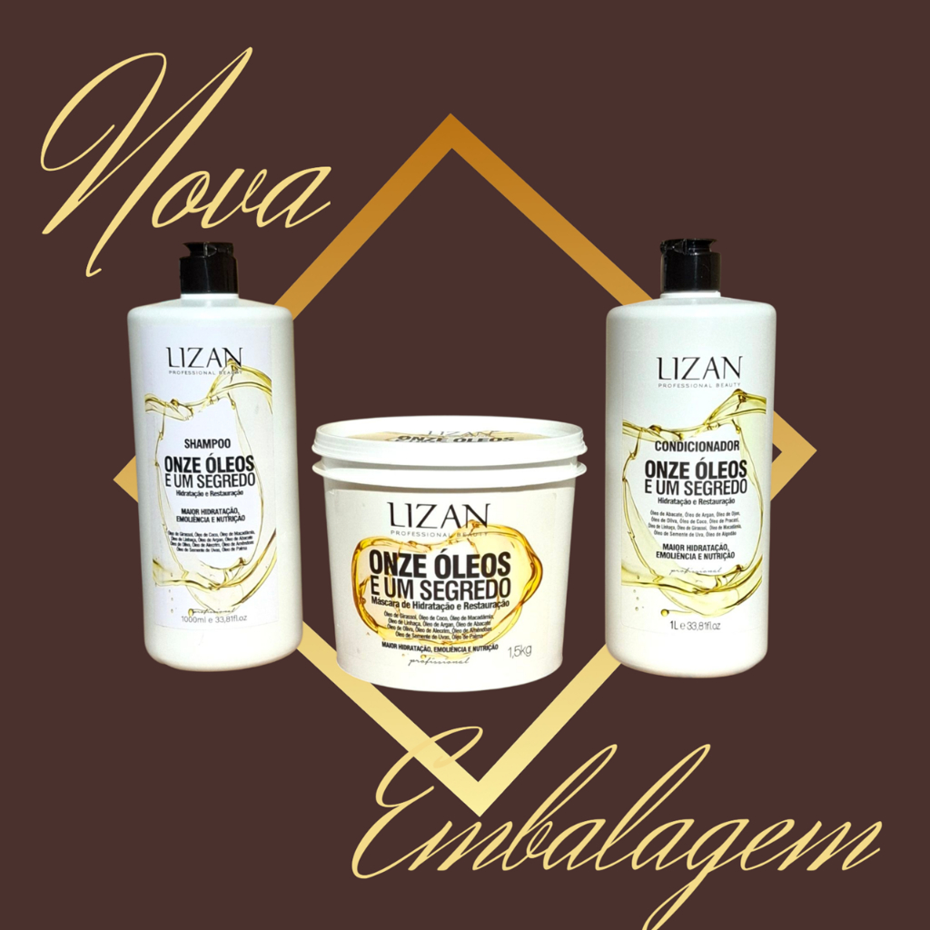 Kit Máscara Capilar Onze Óleos e Um Segredo Lizan Afrostyle