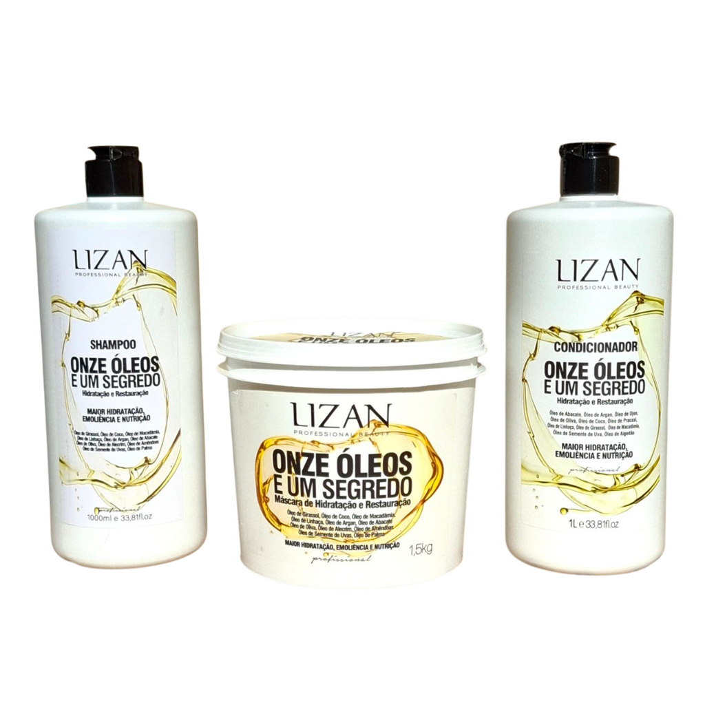 Kit Máscara Capilar Onze Óleos e Um Segredo Lizan Afrostyle