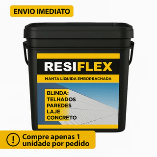 Tinta Borracha 18kg Líquida Resiflex - Reboco - Laje - Paredes Super Proteção Impermeável Envio 24H