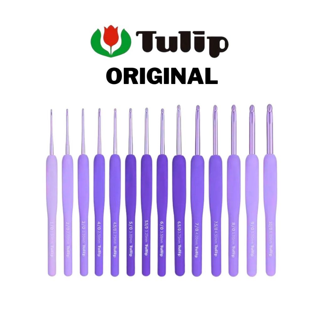 Agulha De Crochê Lilás Marca Tulip ORIGINAl Etimo Murasaki Vários
