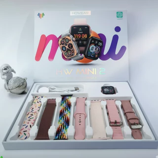 Smartwatch Relógio HW Mini 2 Com 7 Pulseiras 41mm Para Feminino Chat GPT Compatível IOS e Android