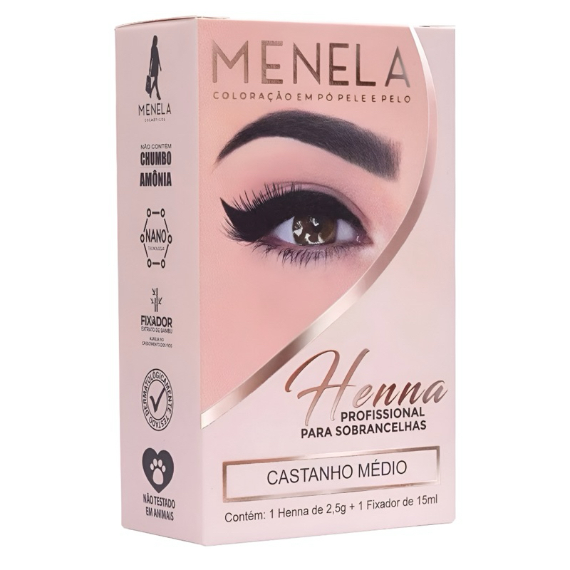 HENNA SOBRANCELHA MENELA PROFISSIONAL 2,5g ESCOLHA COR | Shopee Brasil