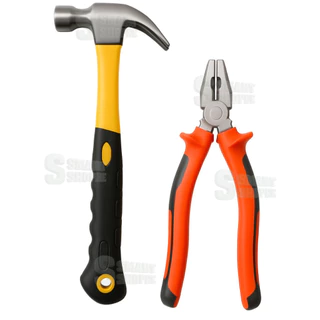 Kit Martelo + Alicate 8” Jogo de chaves Profissional Aço Carbono Universal uso domestico e profissional